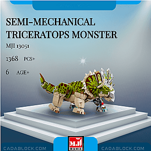 MJ 13051 Semi-mechanical Triceratops Monster Creator Expert