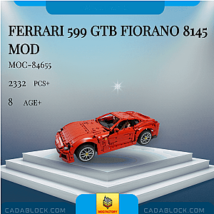 MOC Factory 84655 Ferrari 599 GTB Fiorano 8145 MOD Technician