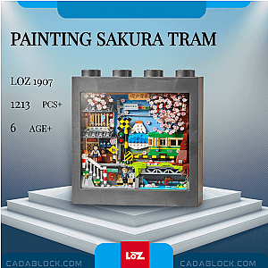 LOZ 1907 Painting Sakura Tram Creator Expert