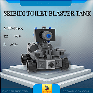 MOC Factory 89309 Skibidi Toilet Blaster Tank Movies and Games