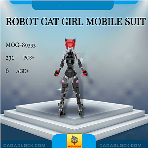 MOC Factory 89333 Robot Cat Girl Mobile Suit Creator Expert