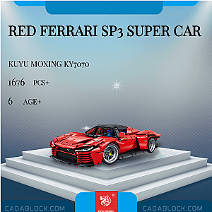 KUYU MOXING KY7070 Red Ferrari SP3 Super Car Technician