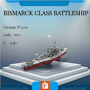 Forange FC4201 Bismarck Class Battleship Military