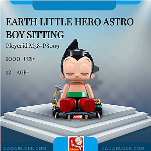 Pleyerid M38-P8009 Earth Little Hero Astro Boy Sitting Movies and Games