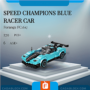 Forange FC1617 Speed Champions Blue Racer Car Technician