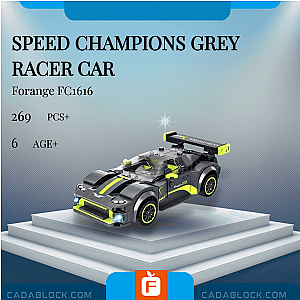 Forange FC1616 Speed Champions Grey Racer Car Technician
