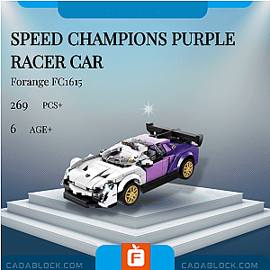 Forange FC1615 Speed Champions Purple Racer Car Technician