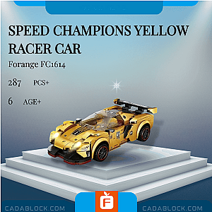 Forange FC1614 Speed Champions Yellow Racer Car Technician