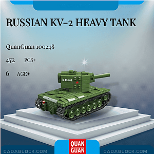 QUANGUAN 100248 Russian KV-2 Heavy Tank Military