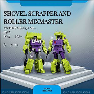 MAGIC SQUARE MS-B37A MS-B38A Shovel Scrapper and Roller Mixmaster Creator Expert