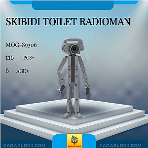 MOC Factory 89306 Skibidi Toilet Radioman Movies and Games