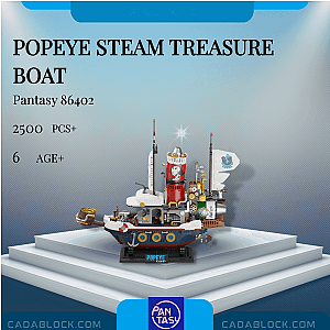 Pantasy 86402 Popeye Steam Treasure Boat Movies and Games