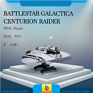 MOC Factory 89346 Battlestar Galactica Centurion Raider Space