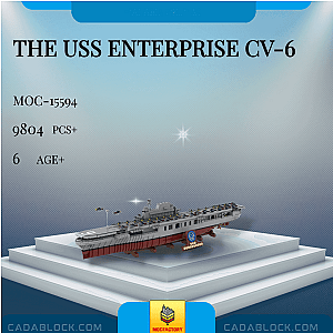 MOC Factory 15594 The USS Enterprise CV-6 Military