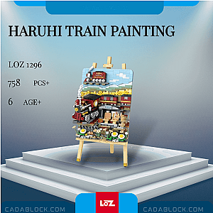 LOZ 1296 Haruhi Train Painting Creator Expert