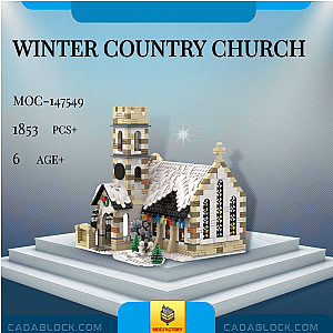 MOC Factory 147549 Winter Country Church Modular Building