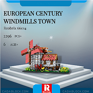 REOBRIX 66014 European Century Windmills Town Modular Building