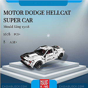 MOULD KING 13128 Motor Dodge Hellcat Super Car Technician