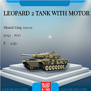 MOULD KING 20020 Leopard 2 Tank with Motor Military