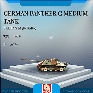 Sluban M38-B0859 German Panther G Medium Tank Military