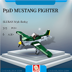 Sluban M38-B0857 P51D Mustang Fighter Military