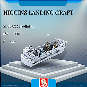 Sluban M38-B0855 Higgins Landing Craft Military