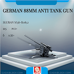 Sluban M38-B0852 German 88MM Anti Tank Gun Military