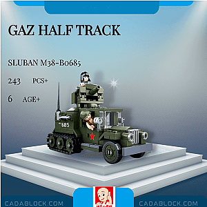 Sluban M38-B0685 GAZ Half Track Military