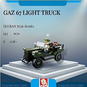 Sluban M38-B0682 GAZ 67 Light Truck Military