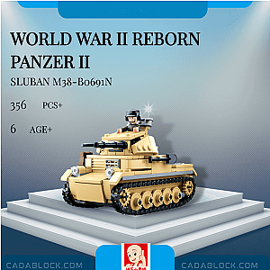 Sluban M38-B0691N World War II Reborn Panzer II Military