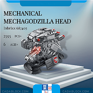 ZHEGAO 687403 Mechanical Mechagodzilla Head Movies and Games