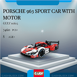 GULY 10615 Porsche 963 Sport Car With Motor Technician