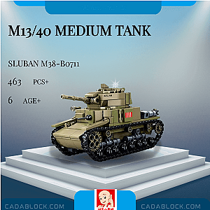 Sluban M38-B0711 M13/40 Medium Tank Military