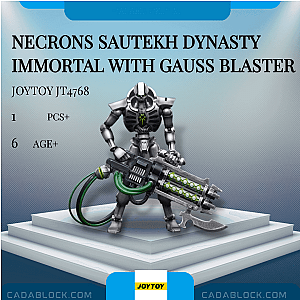 Joytoy JT4768 Necrons Sautekh Dynasty Immortal with Gauss Blaster Creator Expert