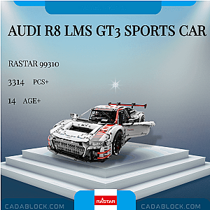 Rastar 99310 Audi R8 LMS GT3 Sports Car Technician