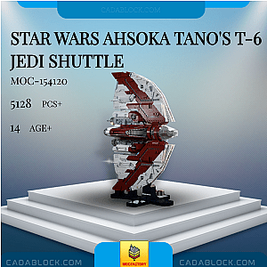 MOC Factory 154120 Star Wars Ahsoka Tano's T-6 Jedi Shuttle Star Wars