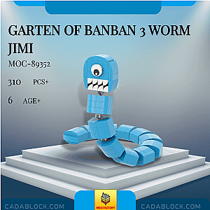 MOC Factory 89352 Garten of Banban 3 Worm Jimi Movies and Games