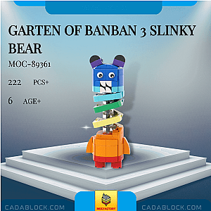 MOC Factory 89361 Garten of Banban 3 Slinky Bear Movies and Games