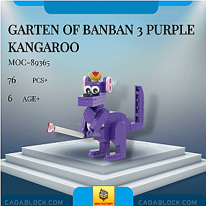 MOC Factory 89365 Garten of Banban 3 Purple Kangaroo Movies and Games
