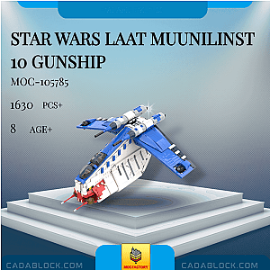 MOC Factory 105785 Star Wars LAAT Muunilinst 10 Gunship Star Wars