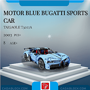 TaiGaoLe T5027A MOTOR Blue Bugatti Sports Car Technician