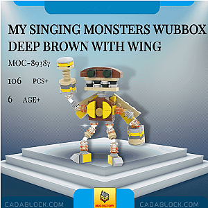 MOC Factory 89387 My Singing Monsters Wubbox Deep Brown with Wing Movies and Games