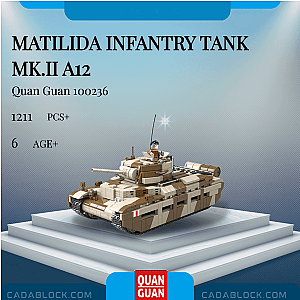 QUANGUAN 100236 Matilida Infantry Tank MK.II A12 Military