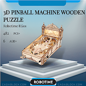 Robotime EG01 3D Pinball Machine Wooden Puzzle Creator Expert