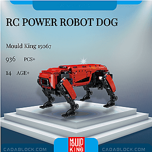 MOULD KING 15067 RC Power Robot Dog Technician