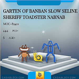 MOC Factory 89411 Garten of Banban Slow Seline Sheriff Toadster Nabnab Movies and Games