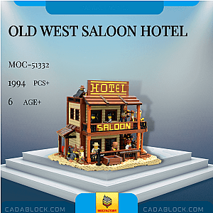 MOC Factory 51332 Old West Saloon Hotel Modular Building