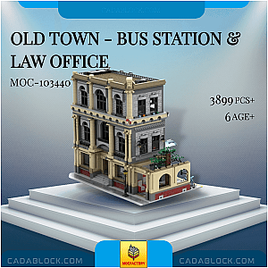 MOC Factory 103440 Old Town - Bus Station &amp; Law Office Modular Building