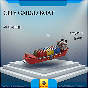 MOC Factory 98155 City Cargo Boat Technician