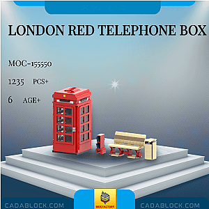 MOC Factory 155550 London Red Telephone Box Creator Expert